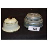 (2) vintage Musical Powder Boxes