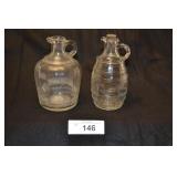 2pc Vintage Vineger Jars