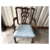 Mahogany captains chair carved