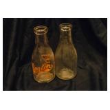 2 Vintage Milk Bottle Lot