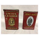2 x Metal Tobacco Tins