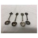 Vintage (4) White Lily Flour Spoons