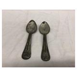 (2) WWI Military Spoons