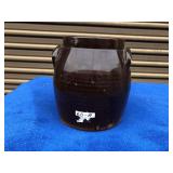 Geddens N.Y. Early brown glaze stoneware pot