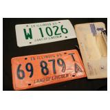 1965 and 1969 Illinois License Plates