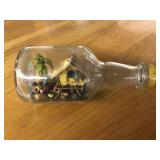 Vintage Bottle Folkart Philippines Scene