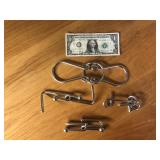 (4) Vintage Metal Mind Teaser Puzzles