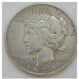 1934 S Peace Silver Dollar