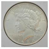 1934 Peace Silver Dollar