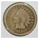 1863 INDIAN HEAD CENT  VG