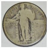 1929 D STANDING QUARTER  VG