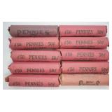 10 ROLLS OF WHEAT PENNIES