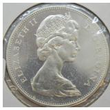 1965 CANADA SILVER DOLLAR  GEM