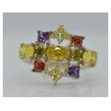 STERLING GEMSTONE RING