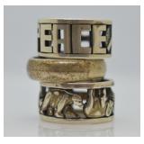 STERLING STACK RINGS