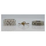 3 pcs. Costume Jewelry Rings