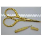 Antique Gold-tone Toledo Sewing Scissors