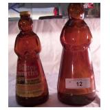 2 pcs. Vintage Mrs. Butterworth Glass Bottles