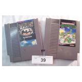 2 pcs. 1985 Batman & TMNT Nintendo Games