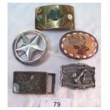 5 pcs. Vintage Belt Buckles