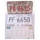 3 Vintage Tennessee License Plates