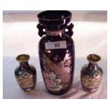 3 pcs. Blue Vases