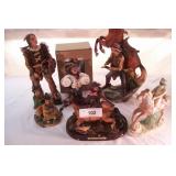 7 pcs. Vintage Cowboy & Native American Figurines