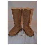 Brown Suede Fur Lined Ugg Boots Size 6