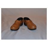 Italian Hand-Made Brown Clogs-Size 6
