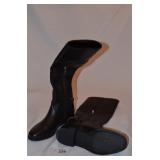 Black w/Silver Trim Ralph Lauren Calf High Boots-S