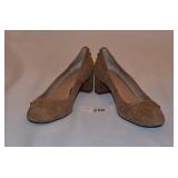 Taupe Suede Tory Burch Pumps-Size 6