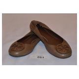 Chocolate Tory Burch Ballet Flats-Size 6