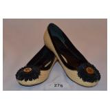 Tan & Black Tory Burch Shoes-Size 6-Flats