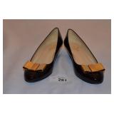 Black Patton Leather w/Gold Tone Bow Kate Spade He