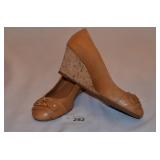 Brown w/Cork Heels Tory Burch Shoes-Size 6