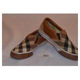 Brown,Black,Cream Burberry Deck Shoes-Size 6