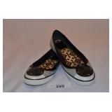 Black & White Tory Burch Shoes-Size 6-Flats
