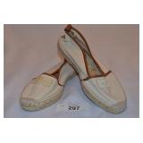 Cream w/Brown Leather Trim Kate Spade Shoes-Size 6