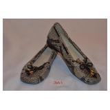 Brown Snake Skin Design Michael Kors Shoes-Size 6-