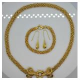 Gold-tone Sterling Silver Rams Head Necklace