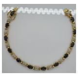 Gold-tone Sterling & Gemstone Bracelet