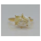 14k Gold Natural Freshwater Pearl Ring