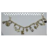 Sterling Silver Charm Bracelet w/ Charms