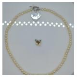 Pearl Necklace and Earring Set