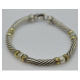 David Yurman 14k & 925 Cable Classics Bracelet
