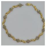 10k Gold & Diamond Bracelet
