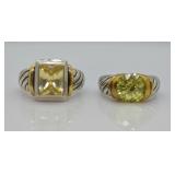 2 pcs. Sterling Silver Rings