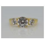 14k Gold 3-Stone Ring