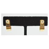 Vintage Nabco 14K Gold & Diamond Earrings