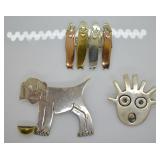3 pcs. Sterling Silver Brooches / Pins
